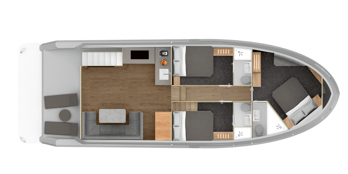 STORKEN E-XPlorer 50 Interior Design - Main Deck